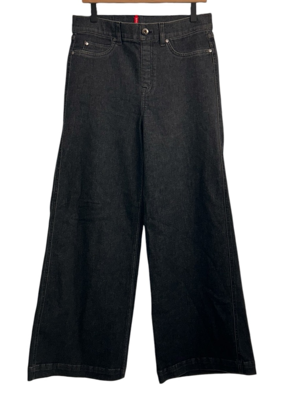 SPANX Wide Leg Pull On Jeans Charcoal Size Large